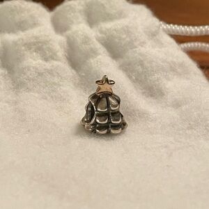 Pandora Christmas tree bead with 14kt gold star.